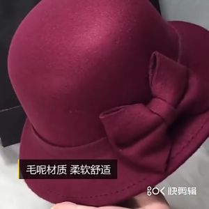 2M Mũ Nỉ Thắt Nơ Cho Nữ Mũ Xô Mũ Jazz Fedoras Mùa Đông Cổ Điển Trilby