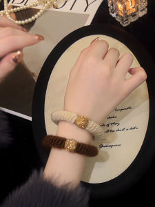 Fancy Rhinestone Beads Hair Ring Female Hair Band 2024 New Arrival Classy Hair Rope Ponytail Head Rope Headdress