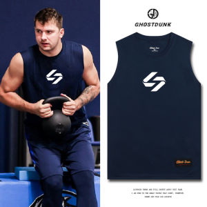 New Dongqi Basketball Vest American Training Suit Quick Dry Mens Sports Jersey Running Fitness Shoulderless Sleeveless T-shirt