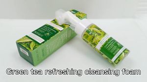 【Fans tone】New Upgrade Generation Green Tea Refreshing Cleansing Foam Compact Anti-wrinkle Deep Hydrates Moisture Firming 150ml