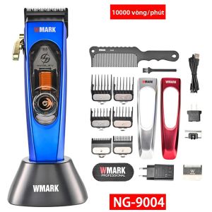 Máy Cắt Tóc Chuyên Nghiệp WMARK NG-9004 Cho Nam Giới Động Cơ Maglev 10000 Vòng/Phút Máy Cắt Tóc Có Đế Sạc Lưỡi Titan Sử Dụng Được Khi Khô/Ướt
