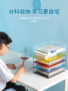 ชั้นวางหนังสือโต๊ะอะคริลิคที่เหมาะสําหรับนักเรียนชั้นวางหนังสือขนาดเล็กสําหรับผู้จัดการเอกสารบนโต๊ะที่เหมาะสมสําหรับการอ่าน