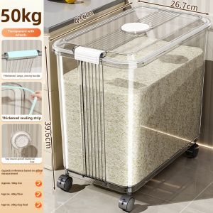 MEIZHUFU | Moisture-Proof and Pest-Resistant Airtight Rice Container 50 Jin