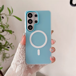 Jelly Magnetic Phone Case for Samsung Galaxy S26 Ultra S25 Edge S24 Plus S23 FE S22 Wireless Charge for Magsafe Candy Cover