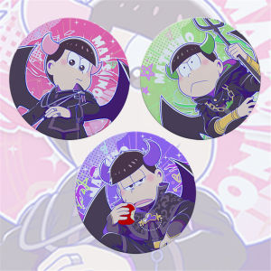 58mm Anime Mr. Osomatsu-kun MATSUNO ICHIMATSU Cosplay COSTUME Badge Pin SPTE Tinplate Brooch Prop Xmas Gift
