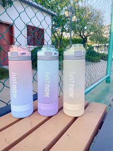 Rainbow Gradient Color Sports Drinking Bottle 600ml  made from high quality Water-Resistant