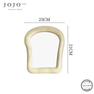 JOJOS L PD Ceramic Makeup Mirror Creative Style Bedroom Home Use High Definition Non-Lightning Silver Mirror Surface