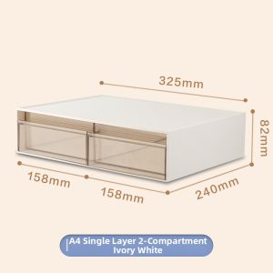 deli | Stackable Large Capacity Drawer Organizer Storage Box