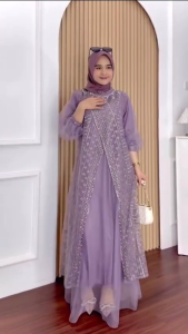 Keyla Dress Ceruty Babydoll Mutiara Dress Wanita Terbaru 2025 Kekinian Gamis Viral Dress Kondangan