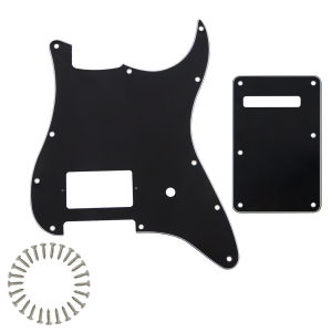 PHRILM 11-Hole One Humbucker Pickguard Set Scratch Plate Compatible with Stratocaster / Strat Style Guitars