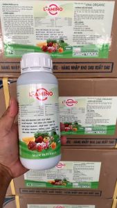 Phân bón hữu cơ VINA ORGANICL-AMINO 500ml: phục hồi nhanh cây suy vàng ra rễ mạnh trẻ hóa cây xanh tốt bung đọt nhanh mập  đọt dày lá vọt bông nhanh đồng loạt mập bông tăng đậu trái trái lớn nhanh đẹp trái