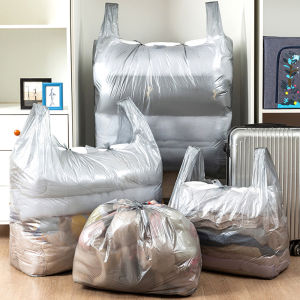 Di chuyển túi đóng gói cực lớn chần dày túi bọc chống bụi túi tiện lợi nhựa hành lý xách tay đựng quần áo túi dung tích lớn