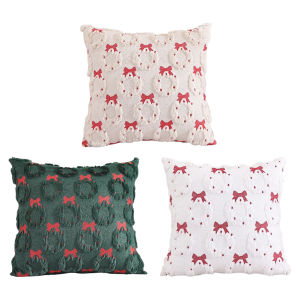 [Vktech] Throw Pillow Covers Cushion Case Bow Tie Pillow Covers for Home Decor
