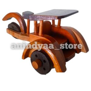 miniatur becak kayu souvenir hiasan