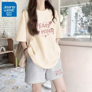 Jeanswest | Loose Summer Sports Set Women Short Sleeve and Shorts