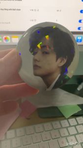 BTS V Taehyung Button Pin Badge Vogue Elle Photofolio Bangtan