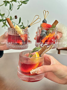 Warm Spiced Red Wine Glass Christmas Cocktail Drunkenness Light Glass Western Alcohol Wine Glass Nordic Style Small ness