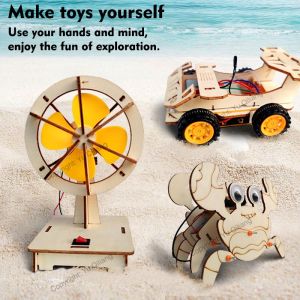 Science Inventions Making Your Own Toys Steam-Powered Childrens Educational Technology Production DIY Experiments Cars Boats Fans Improve Hands-On and Brain-Use Skills Enhance Concentration and Careful Observation Student Holiday Gifts