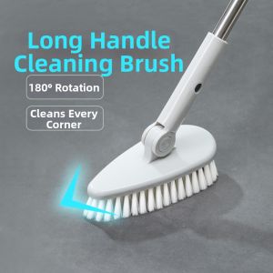 Long Handle Hard Bristle Floor Brush for Bathrooms