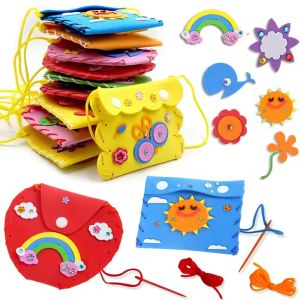 5PCS Sew Your Own Purses Sewing Bags Kit Kids Girls Beginners Supplies Party Favors Group Activities Project Preschool Toy Gift