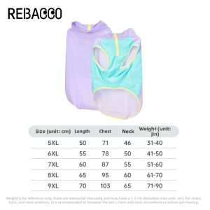 REBACCO | Sleeveless Cool Lightweight Breathable Sunscreen Stainproof Dog Clothes