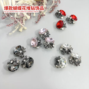 Dreamy Wing Butterfly Flower Design Nail Art Decorations Alloy Crystal High-End Nail Assembly Jewelry Accessories
