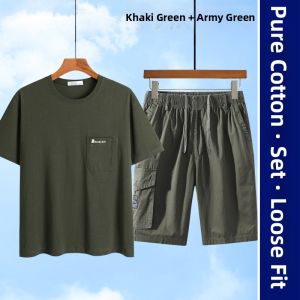 AOYUNNIAO | Cotton Summer Mens Casual Suit