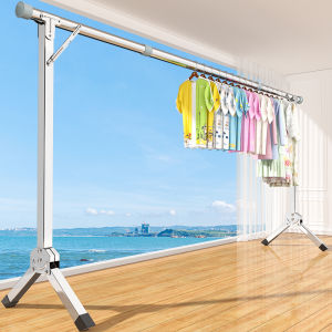 BMZAR Có thể điều Sào Phơi Quần Áo Inox Sào phơi đồ inox Nhẹ và thiết thực Cây treo quần áo Gấp gọn giá phơi quần áo Giàn Phơi Quần Áo có thể gập lại siêu bền