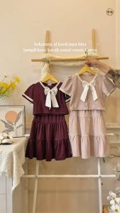 (SPESIAL KEMERDEKAAN) MARVES Minji Set Setelan Korea Baju Anak Perempuan Bahan Knit Usia 1 Hingga 14 Tahun