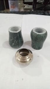 Bandul Batu Hijau Bintik 1in aksesoris stainless steel