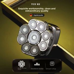 MONLEYTA | Electric Nine Blade Head Shaver Mens Special Hair Clipper Bald Head Razor Trimmer Self-Lapping Barber Machine Monleyta Brand