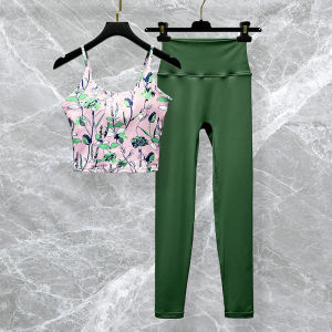 ชุดโยคะผู้หญิง ชุดออกกำลังกายสปอร์ตเซ็กซี่แห้งเร็ว ชุดโยคะฤดูร้อน 2024 ใหม่ ชุดออกกำลังกายสีสันสดใส สายเดี่ยว ชุดโยคะ