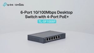 TP-LINK Tplink 4 +2 100m IP Network Desktop POE Switch 4 Port POE 2 10/100m Uplink 67w Power Max RJ45 SF1006P TL-SF1006P