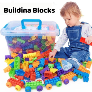 100/260/416PCS Kids Building Block Toy DIY Intellectual Early Educational Model Brick Toy
