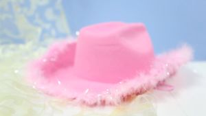 【COD&Local】Women´s Cowboy Hat Adult Solid Color Furry Trim Wide Brim Hat Female Cap for Dating Party