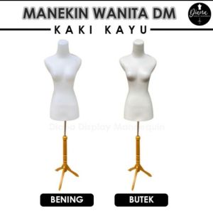 MANEKIN WANITA DEWASA DM 1 SET KAKI KAYU / KAKI BESI