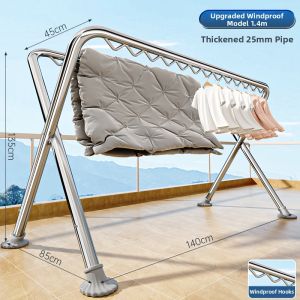 YIXUAN | Steel Windproof Drying Rack Foldable 2 Rods