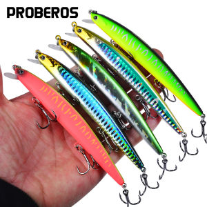 Mồi Câu Cá Giả Proberos Lifelike Long Cast Minnow 12.5cm 16g Với Mắt 3D Mồi Crank Chìm Móc Câu Ba Ngạnh 3X Dùng Cho Câu Cá Biển Sông Hồ