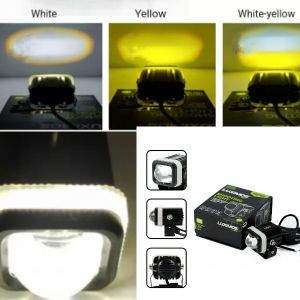NINE LUXIMOSLED R1 31 WATT LAMPU LED TEMBAK LAMPU SOROT LAMPU LASER 2 WARNA ORIGINAL DEVIL EYE MERAH BIRU DAN PUTIH