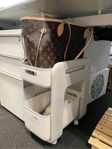 Giá Để Đồ Dưới Bàn Làm Việc QIOEROUL QR-009 Giá Để Tài Liệu Đồ Ăn Nhẹ Túi Xách Có Bánh Xe Cho Nữ Nhân Viên Văn Phòng