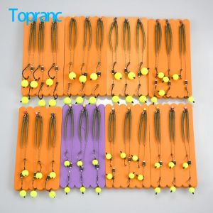 3Sets/Card Carp Fishing Accessories Carp Fishing Hook Grass Carp Anti Twining Hair Rig Hook Hair Rig Anti Bottom Fishhook