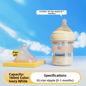 Funpeer | Anti-Colic Baby Bottle Set for 0-6 Months PPSU