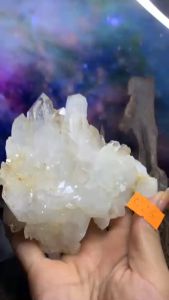 Cụm đá thạch anh tinh thể Clear Quartz tự nhiên năng lượng vũ trụ 523