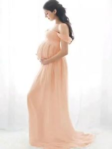 mary Maternity Pregnant Long Dress Gown Photography Photoshoot for Pregnant Women with Inner Skirt - XS to Large  - made of soft fabric - xs to large - long dress - made of chiffon and lace fabric - for parties and photoshoot - plain color