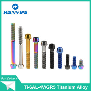 Wyyifa Bu Lông Titan M5 M5X9 16 18 20 25 30 35 40 45 50Mm Ốc Vít Đầu Hình Nón DIN 912 Cấp 5 Cho Ghế Pô Tăng Xe Đạp Chốt Ti Cho Xe Đạp