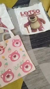 Túi Tote Vải Canvas Hình Gấu Dâu Lotso- Size 36x39 cm Trùm Sỉ Gia Thành