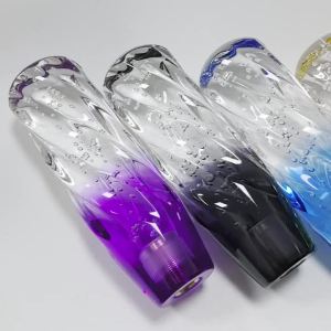 Nút Chuyển Số Xoắn Ốc Bằng Acrylic Trong Suốt Cắt Laser Màu Gradient Kích Thước 150mm Đa Năng Dành Cho Hầu Hết Các Xe Số Sàn Có Kèm Bộ Chuyển Đổi M8x1.25 Và M10x1.25