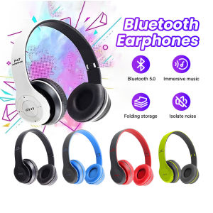 P47 Wireless Bluetooth on-Ear Headphone Headset 5.0 Bluetooth with Microphone Noise Cancellation with AUX Mode D152