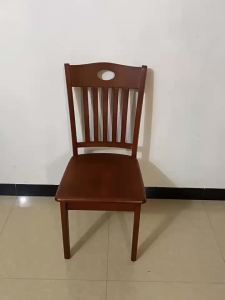 Oak Solid Wood Dining Chair With Back Support