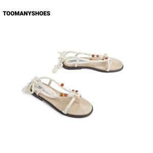 Toomanyshoes | Cute Braided Strappy Flip-Flops